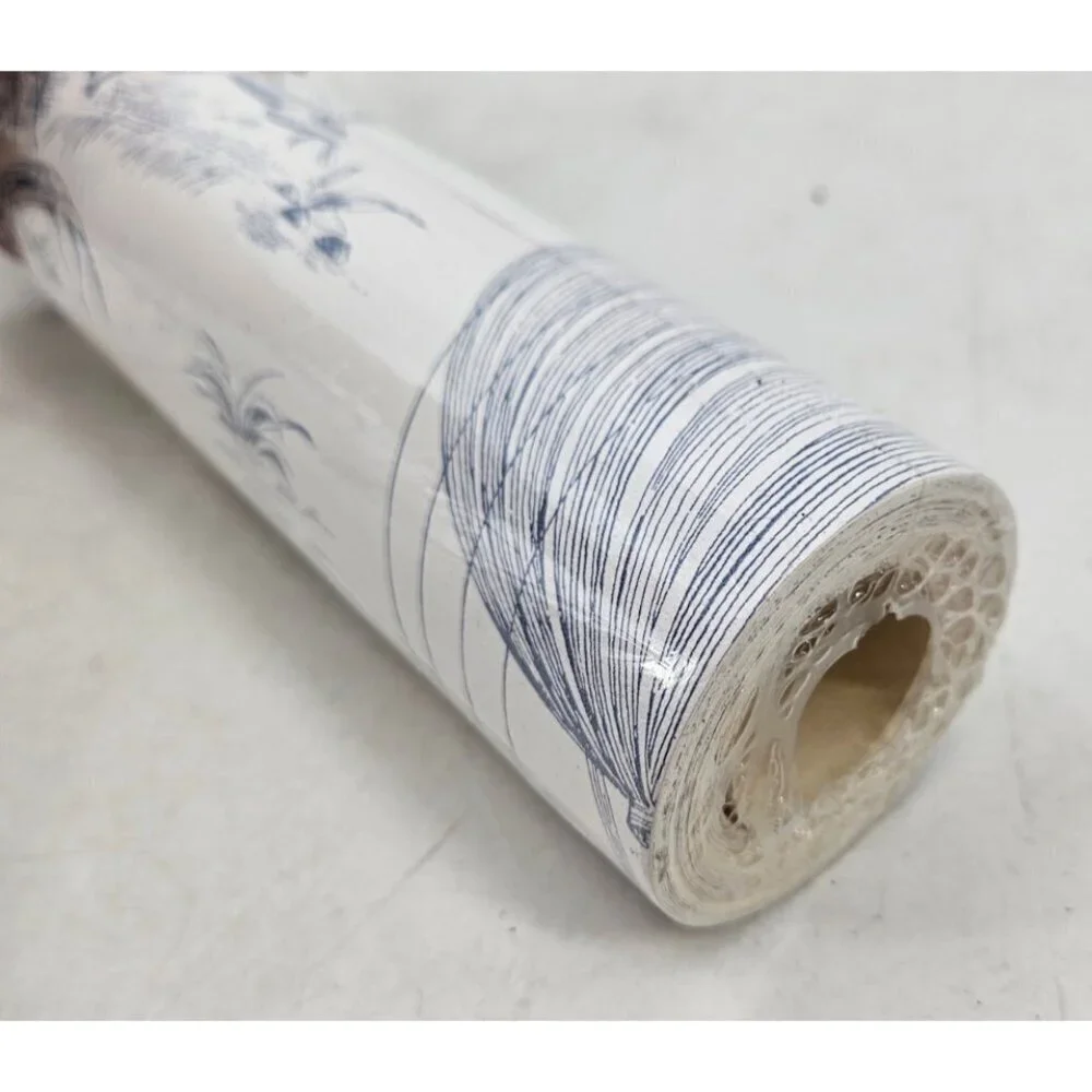 New Charles Burger Wallpaper Blue Toile 21